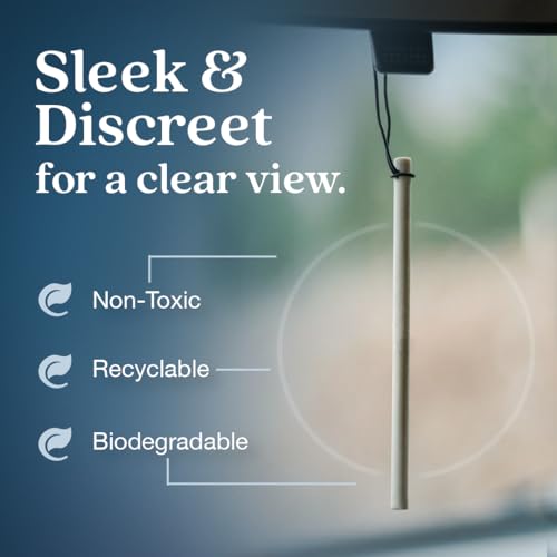 Image of Enviroscent Non-Toxic* Car Air Freshener Auto Stix - Scents Made Safer - Enjoy Fragrance Lasts Up to 180 Days - Includes Auto Stix Diffusers & Elastic Loops - Coastal Storm & Teakwood (Pack of 3)