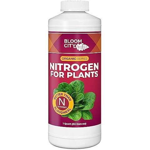Bloom City's Organic Nitrogen - Liquid Fertilizer for Lawns - Nitrogen Fertilizer for Lawns & Gardens, Quart (32 oz) Cover