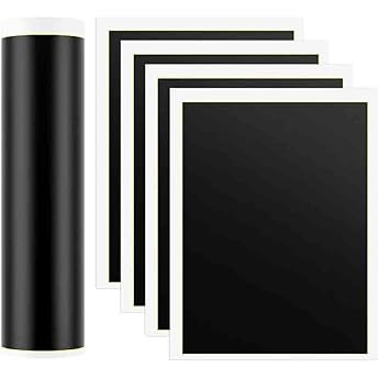 Pack of 4 Black Laser Engraving Marking Paper 39 x 27 cm Laser Engraving on Metal Laser Colour Engraving Paper for Metal Glass Ceramic