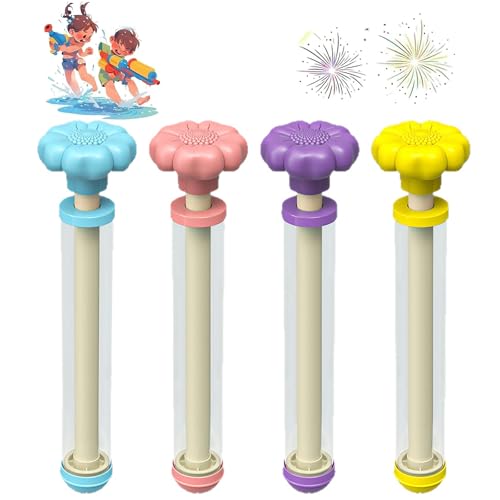 Galenecx 4 Stück Feuerwerks Wasserpistole, Romantisches Feuerwerk Wasserpistole, Wassersprühspielzeug im Feuerwerksstil ...