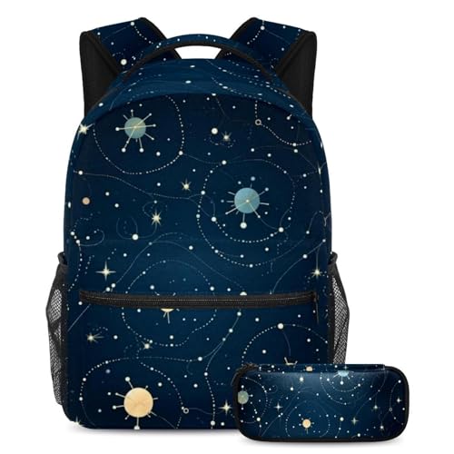 Trousse et sac à dos Ciel étoilé contre le désordre des fournitures
