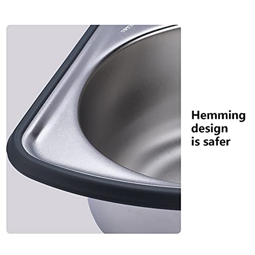 Nbsy Wall-Mounted Sink, Single Bowl Kitchen Sinks,Utility Sink,Stainless Steel Triangle Basin;Bathroom Sink,Wash Basin,Wall-Mounted Corner Installation, Suitable For Kitchen, Bathroom, Bedroom, Rv #TOP5