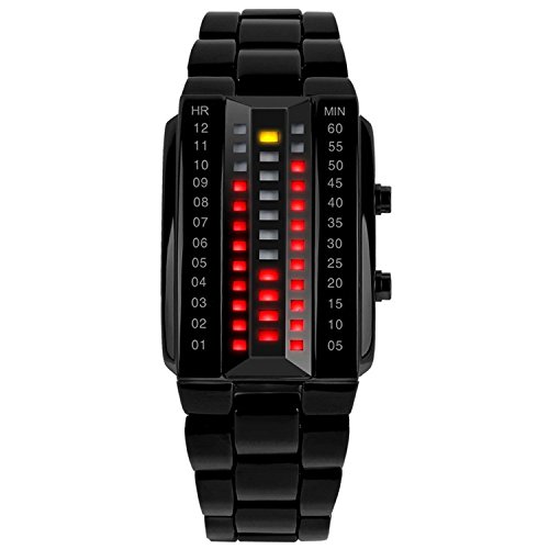 SKMEI Men casual Binary Sports LED digital watches Waterproof 30m Watches-Black Model 1013