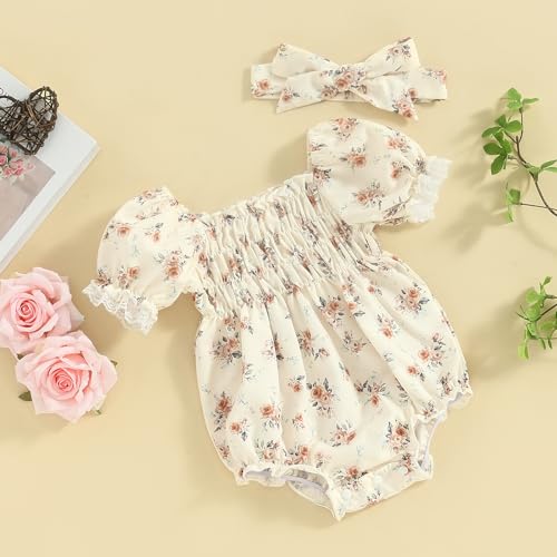 Kuriozud Newborn Infant Baby Girl Off Shoulder Ruffle Romper Bodysuit One Piece Jumpsuit Clothes2
