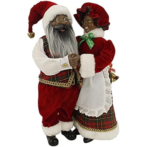 Windy Hill Collection Dancing Mr & Mrs Ethnic African American Santa Claus Cover