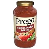 Prego Italian Sausage and Garlic Meat Sauce, 23.5 oz Jar