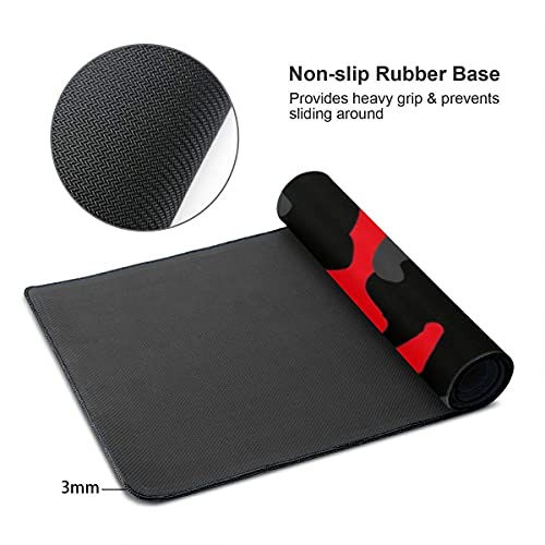 qazwsxedc Red and Black Camouflage Gaming Mouse Pad #TOP21