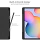 CACOE Hülle Kompatibel mit Samsung Galaxy Tab S6 Lite 2024/2022/ 2020 10.4 Zoll mit stifthalter, Standfunktion und Weicher TPU Rückseitiger Abdeckung,Schwarz