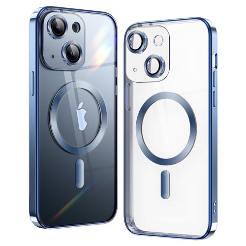 Coque transparente pour iPhone 14 Plus MagSafe accessoire tendance et antichoc pour femmes