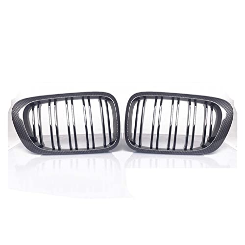 Funiur Rejillas Delanteras para B&MW Serie 3 E46 M3 2000-2006 323 i/is 325Ci 328 i/is/Ci 330Ci Rejillas de 2 Puertas Parrilla Frontal de Fibra de Carbono