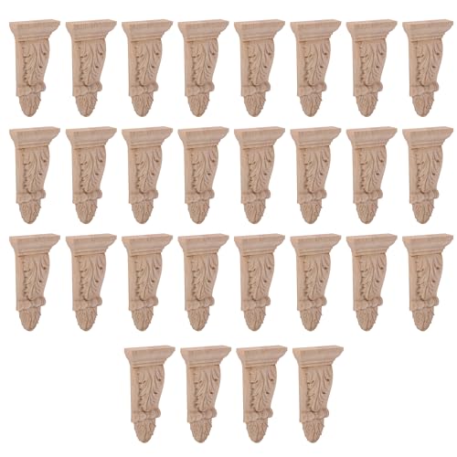 BQLZR Vintage Wood Decorative Corbel Wall Mounted 3.15 x 0.98 x 6.3inch F46 Pack of 28