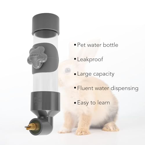 Garrafa de água para Animais Pequenos, Dispensador de Alimentador de água de Coelho Transparente à P