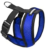 Gooby Comfort X Head In Harness - Blue, Medium - No Pull Small Dog Harness, Patented Choke-Free X Frame - Perfect on the Go Dog Harness for Medium Dogs No Pull or Small Dogs for Indoor and Outdoor Use