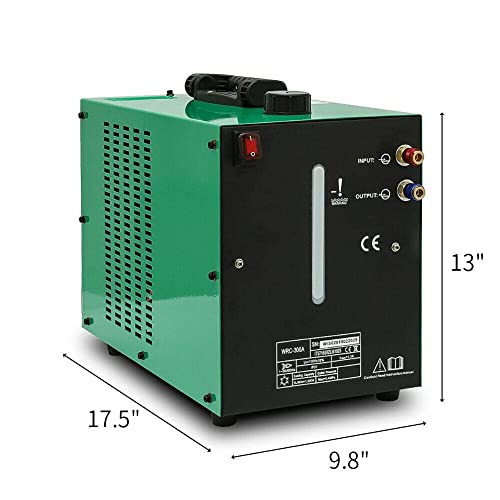 Tig Cooler, Tig Welder Torch Water Cooling system, 10L Water capacity,7L-12L/min Rated Water Flow with Flow Alarm, WRC-300A 110V