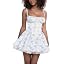 White Blue Floral