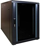 Bon Service DSIT Mini Baie de Serveur 15U avec Porte en Verre 600x1000x860mm (LXPXH) - Noir