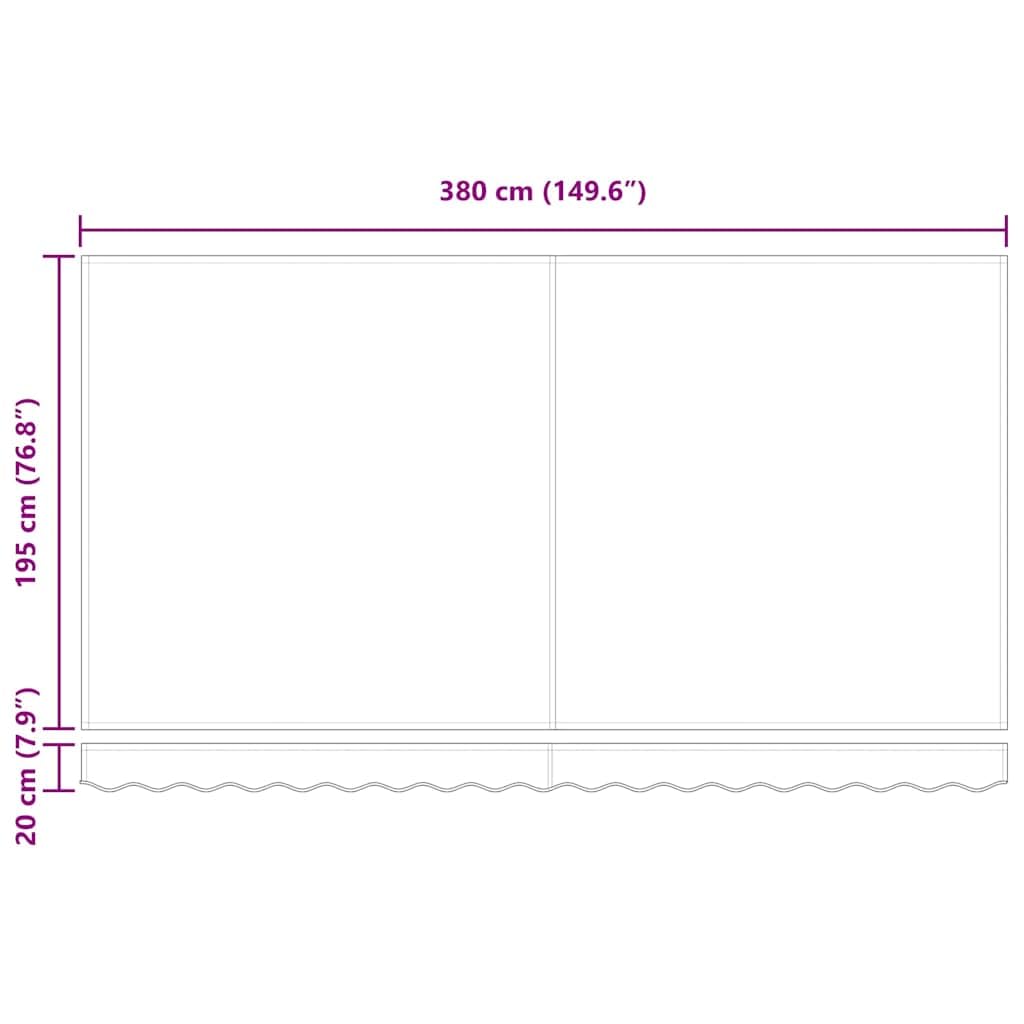vidaXL Rama markizy Wielokolorowe 400 x 200 cm Poliester z powłoką PU