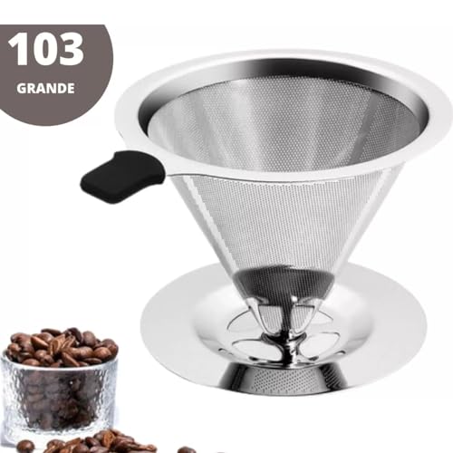 VITX Filtro Coador de Café em Aço Inox Ecológico Economico Moderno e Pratico Alta Durabilidade Taman