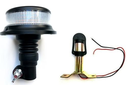 MelTruck® Luz de advertencia giratoria, 18 ledes, 3 patrones de parpadeo, con tubo de montaje en T