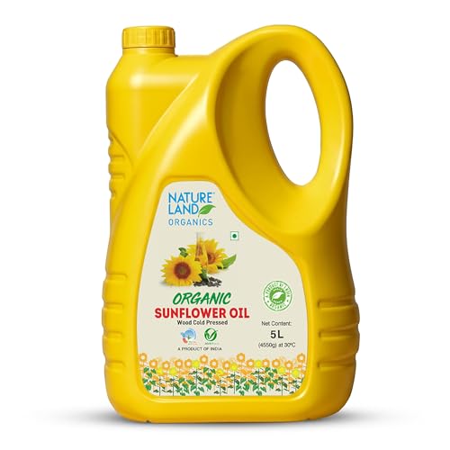 Image of Natureland Organics Sunflower Oil 5 Ltr - Cold Pressed