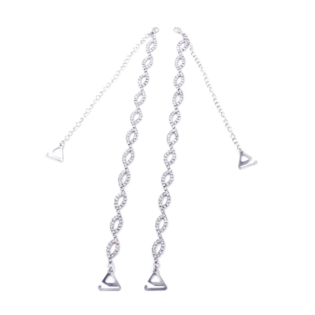 Healeved Correas Ajustables de Sujetador de Metal Brillantes de Agua, Antideslizantes, Estilo Chic y Longitud Regulable para Mujeres y Niñas