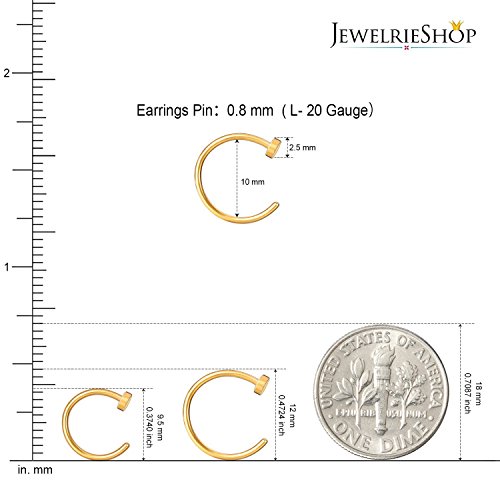 JewelrieShop Nose Rings Hoop 20G Stainless Steel Nose Piercing Jewelry Fake Lip Hoop Rings for Women Men3