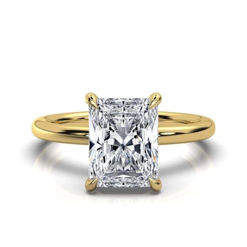 1-5 CT Radiant Cut Moissanite Engagement Ring For Women 10K