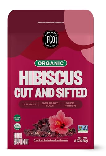 FGO Organic Hibiscus Flowers, Cut and Sifted...