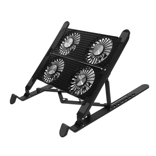 DIYEAH 1set Supporto Laptop Regolabile e Ventilato Base Raffreddamento Portatile Per Notebook Con Ventole Design Ergonomico Per Utilizzo Confortevole Ufficio e Viaggio