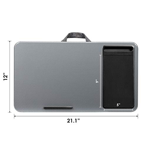 Lapgear Home Office Lap Desk With Device Ledge, Mouse Pad, And Phone Holder - Silver Carbon - Fits Up To 15.6 Inch Laptops - Style No. 91585 #TOP4