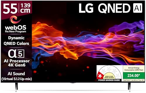 Image of LG 139 cm (55 inches) QNED-75 Year 2024 Edition 4K Ultra HD (3840x2160) Smart WebOS QNED TV 55QNED75SRA (Black)