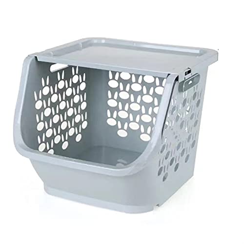 Cesta de almacenamiento de cocina apilable y rack de organización para el hogar en color D 2
