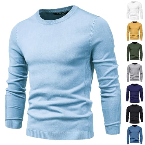Cambkatl Men's Knit Pullover Crewneck Sweaters Slim Fit Casual Solid Long Sleeve Fall Winter Baselayer Jumper Tops2