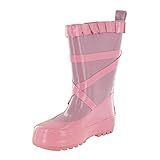 Northside Splashers Girl's Ballerina Rubber Waterproof Rain Boot (Little Kid/Toddler), Lt Purple/Lt Pink, Size 12