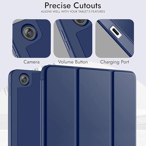 Image of TGK Flip Cover for OnePlus Pad Go 2 12.1 inch Smart Tablet Case Trifold Stand with Pencil Holder (Blue)