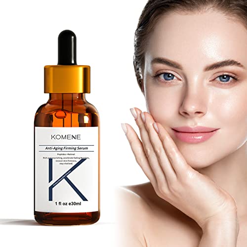 Komene Anti-Aging Wrinkles Serum with Retinol( Vitamin A), Peptides Vitamin E Facial Serum, Vitamin C Facial Essence, Glycollic Acid Retinol Provides Potent Anti Aging, Anti Wrinkle, Lighten Fine Lines, Firmer Skin, Stay Vitalized, Accelerate Fading