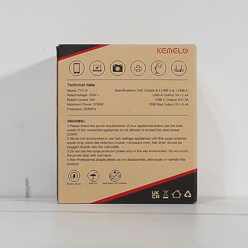 Cube Extension Lead with 4 USB Slots, Kemelo 4 Way (13A/3250W) Multi Plug Extension Cable with Child Safety UK Desktop Power Extension Socket,1.5M Extension Cords for Home Dorm Office Travel, Black Cube Extension Lead with 4 USB Slots, Kemelo 4 Way (13A/3250W) Multi Plug Extension Cable with Child Safety UK Desktop Power Extension Socket,1.5M Extension Cords for Home Dorm Office Travel, Black