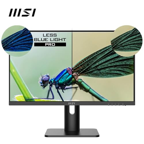 Image of MSI PRO MP243XP 23.8 Inch Full HD Office Monitor - 1920 x 1080 IPS Panel, 100 Hz, Eye-Friendly Screen, VESA Mountable, Built-in Speakers, Display Kit Support, 4 Way -Adjustable - HDMI 1.4, DP 1.2a