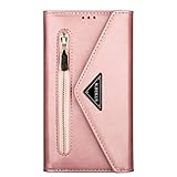 Miagon für Xiaomi Mi 11 Ultra Crossbody Reißverschluss Hülle,Brieftasche Geldbörse Handtasche mit Schulterriemen Flip Kartenhalter Ständer PU Leder Cover