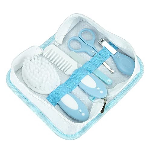 Pimpolho Kit de cuidados com bebê, Cor: AZUL/BRANCO  