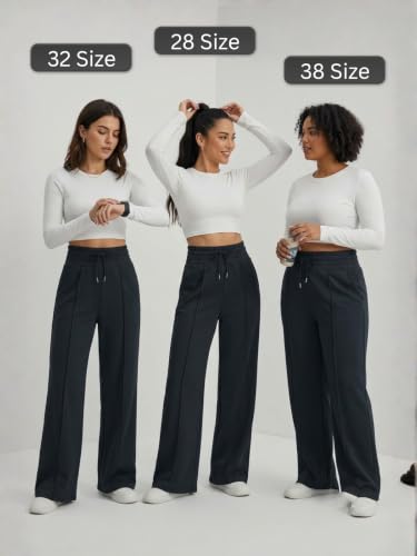 Image of Leriya Fashion Trousers for Woman | Womens High Rise High Waist Flared Korean Style |Joggers for Woman's| Track Pants for Women's Elegant for College & Events (Available in Plus Size)