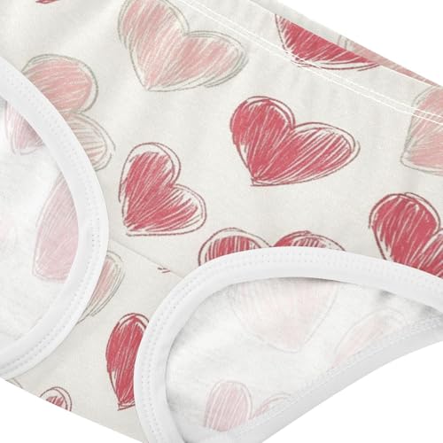 Girls' Briefs Breathable Toddler Underwear for Baby Girls Light Pink Heart4