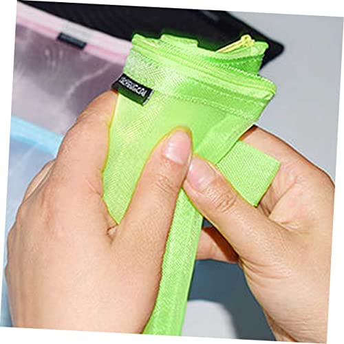 Parliky 4 Pçs Pasta De Viagem Bolsa De Lápis De Malha Bolsa De Lápis Transparente Bolsa De Malha Com