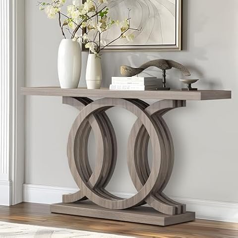 NicBex ZYLT-Zoey-TB-00001-LWJ Sofa & Console Tables, 55.11"x11.81"x31.5", Grey Cover