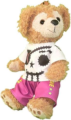 Amazon ダッフィー ポーチサイズ用 ぬいぐるみ ドクロのtシャツ風 コスプレ 衣装 遊助 ズボンあり ピンク ぬいぐるみ おもちゃ