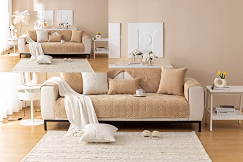 Octorose Super Soft Velvet Sofa Couch Cover Protect Your Sectional Sofa, Loveseat, Recliner And Chairs Chaise Lounge, Window Bay, Bench Pad, Bed Runner Or Sofa Armrest Covers #TOP25