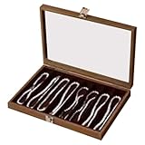 Hipzeepo Joyero de Cristal Resistente Al Polvo para Cuentas, Gruesas, Collares de Perlas con Tapa y Pulseras Largas.