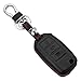 ROYALFOX(TM Luxury 2 3 Buttons Soft TPU flip Remote Key Fob case Cover for VW Volkswagen Jetta GTI Passat Golf Bora Polo Tiguan Touareg Beetle(Leather Black)