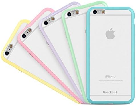 IPhone 6 Case, ACE Teah Apple iPhone 6 Case (4.7") Features Hard Back Cover (PC) with Enhanced Rubberized Secure Grip (TPU) - Reseda, Lilac, Azure, Pink, Beige