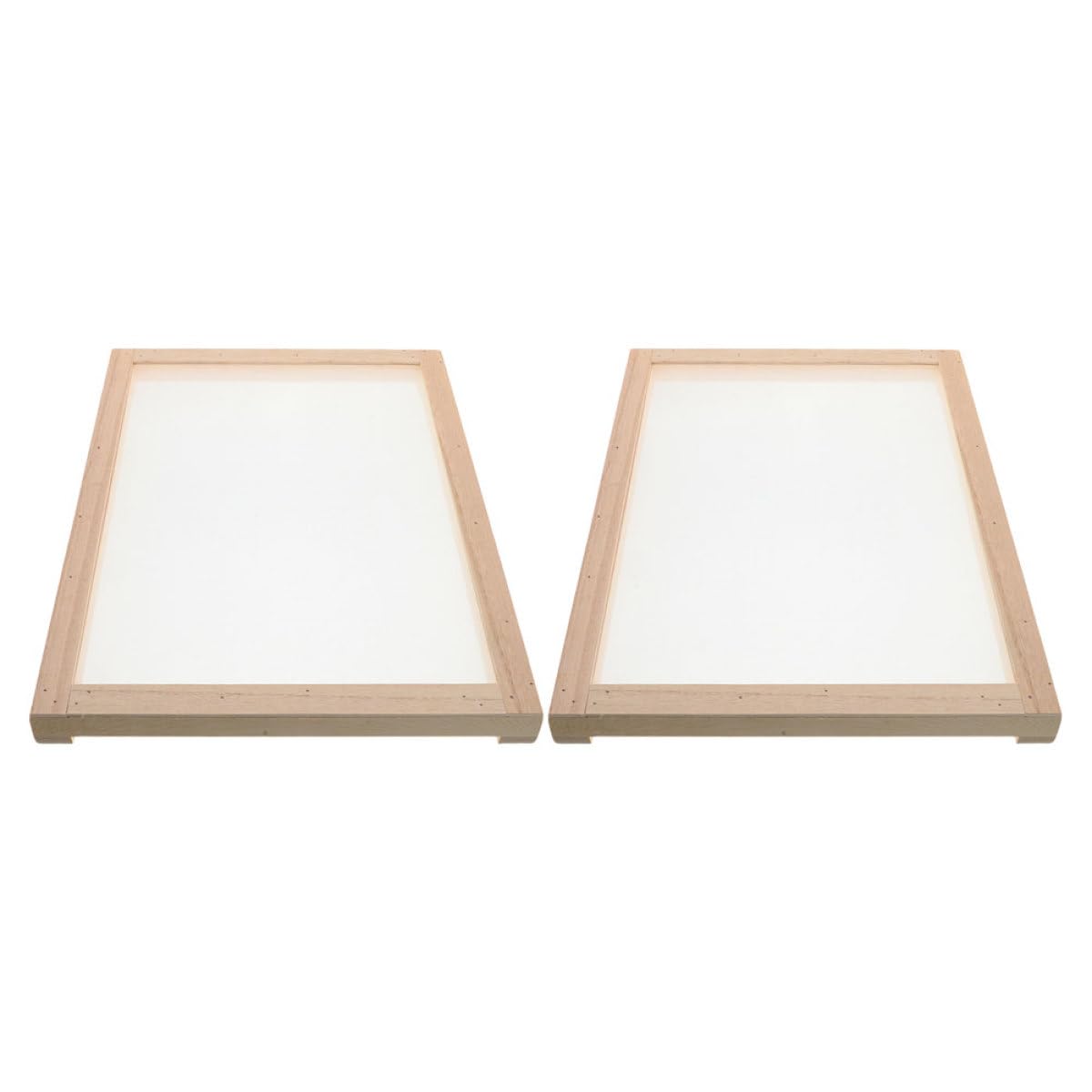 Séchoir à légumes et herbes rectangulaire en bois naturel empilable 2 pièces